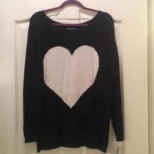 INC International Concepts Heart Sweater - Size L